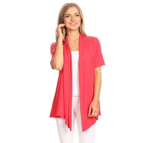 Women's Casual Basic Solid Loose Fit Cardigan
